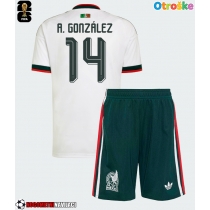 Otroške Nogometnih dresov Mehika Armando Gonzalez #14 Gostujoči SP 2026 Kratki rokavi (+ hlače)